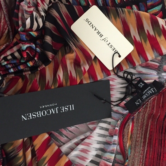 Ilse Jacobsen Carmine Red Tie Know Draped Dress - Picture 2 of 8